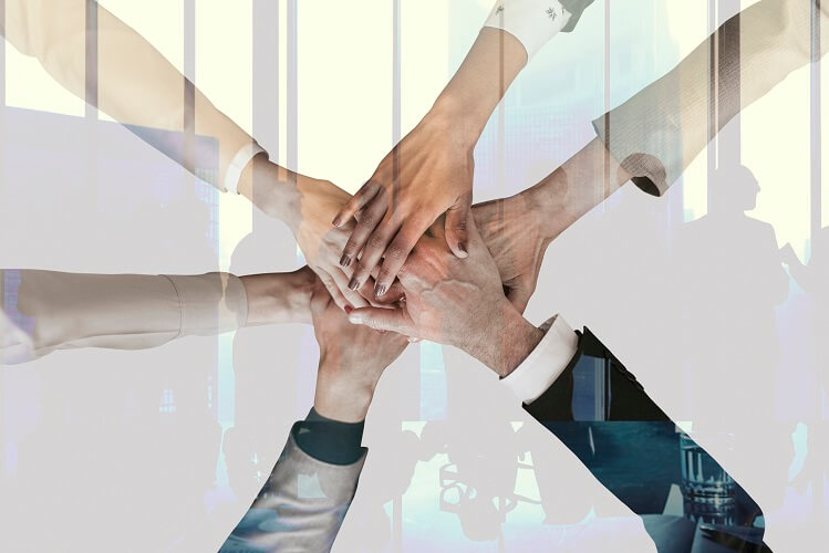 teamwork partnership corporate business concept